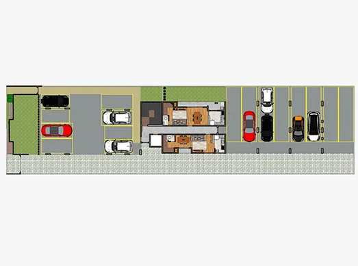 Planta do pavimento — garagem