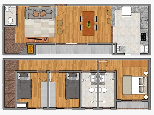 Planta do apartamento — duplex