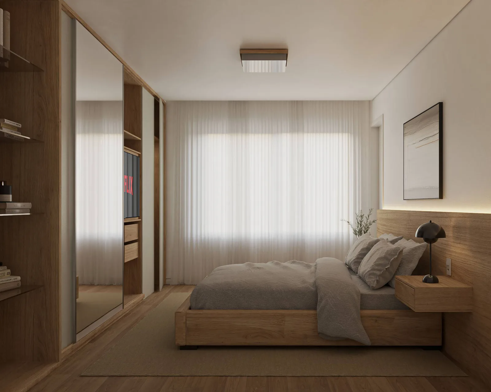 Perspectiva de ambiente interno ilustrativo