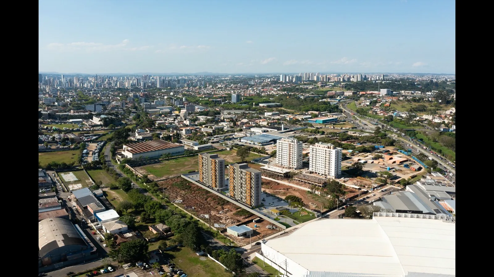 Vista aérea da região