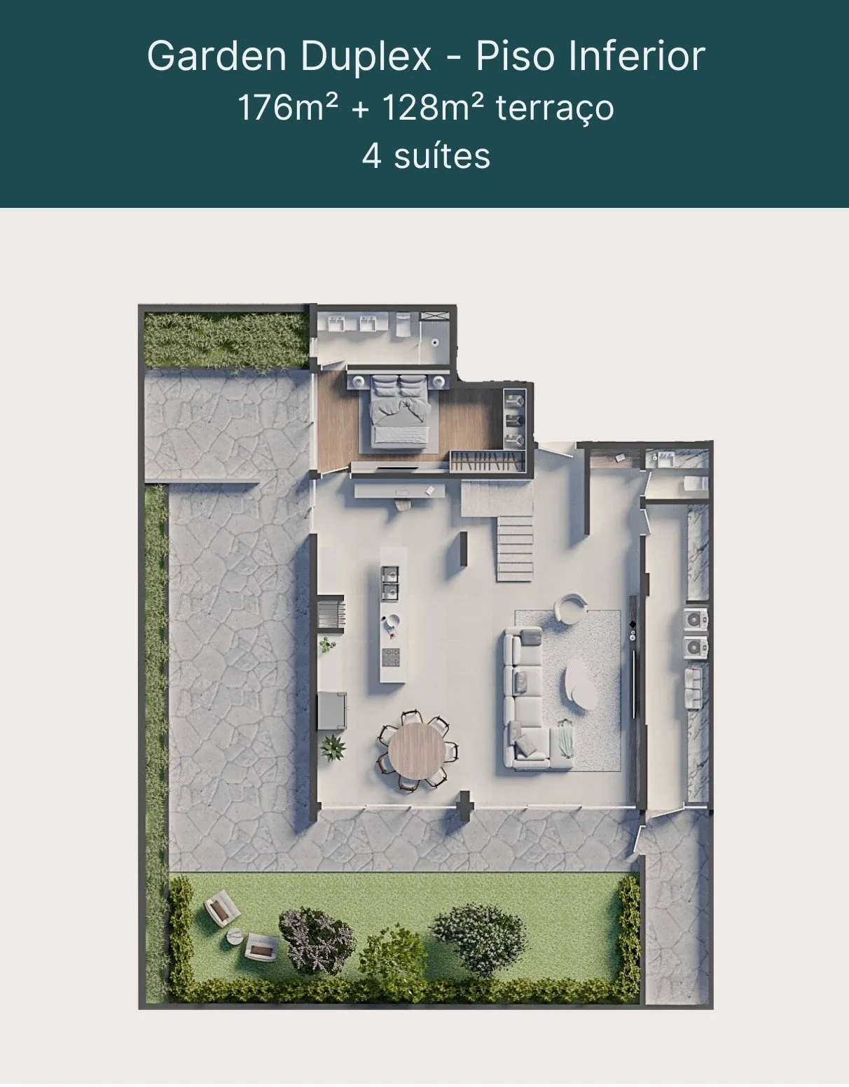 Planta do apartamento — referência Garden Inferior