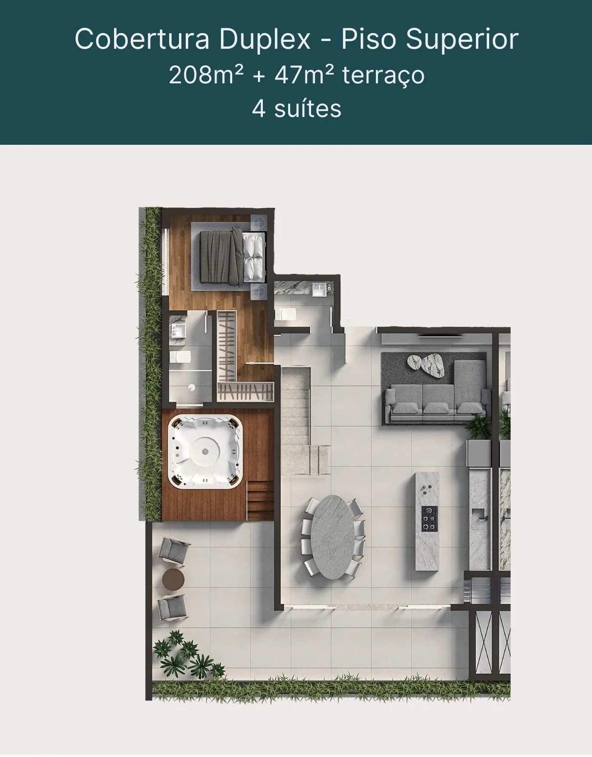 Planta do apartamento — referência Cobertura Superior