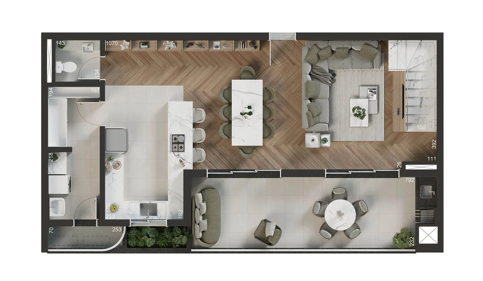 Planta do apartamento — referência 1704825329 07 LIOR FloorPlan Duplex Inferior 02 RF