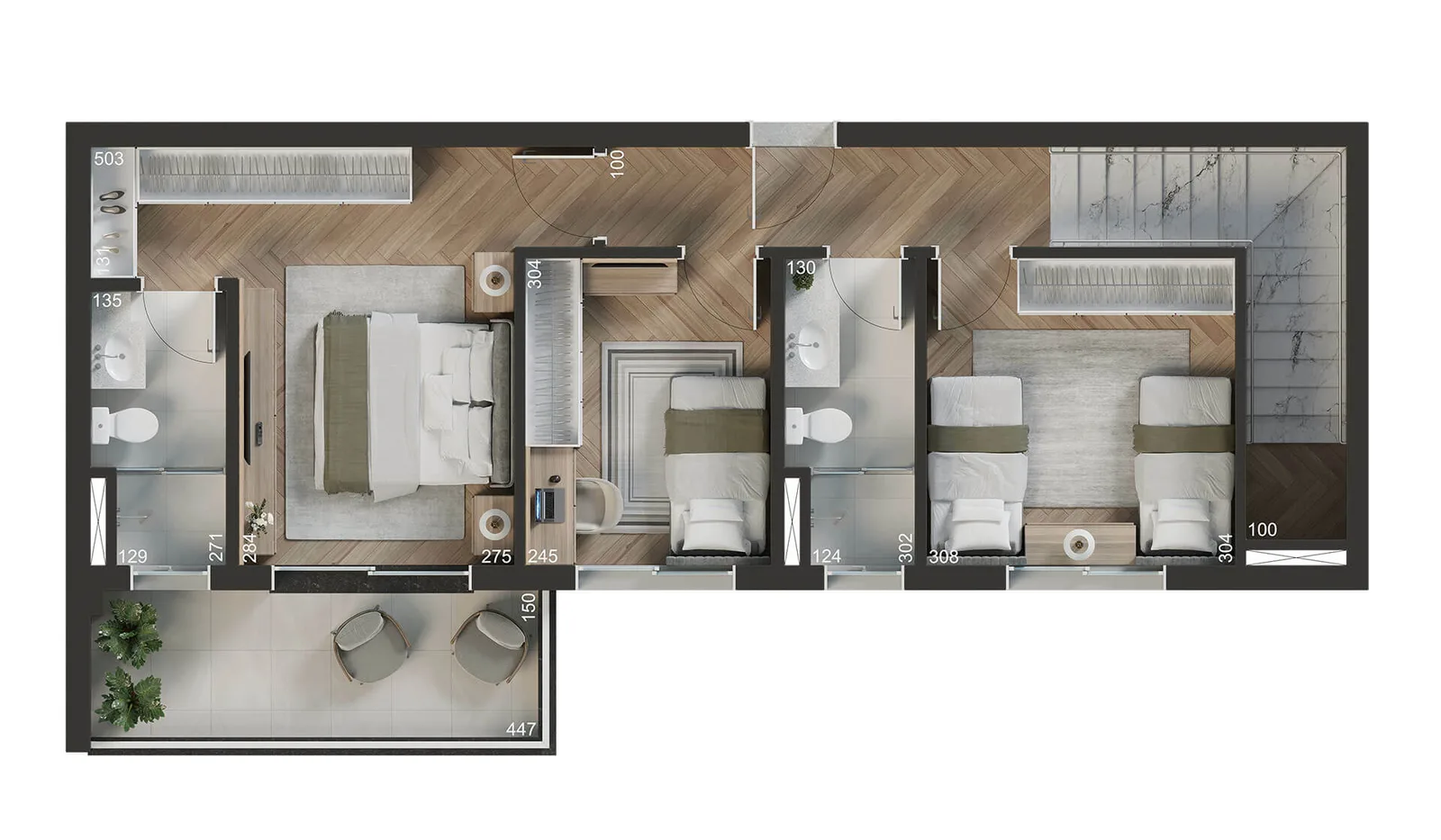 Planta do apartamento — referência 1704825761 08 LIOR FloorPlan Duplex Superior 02 RF