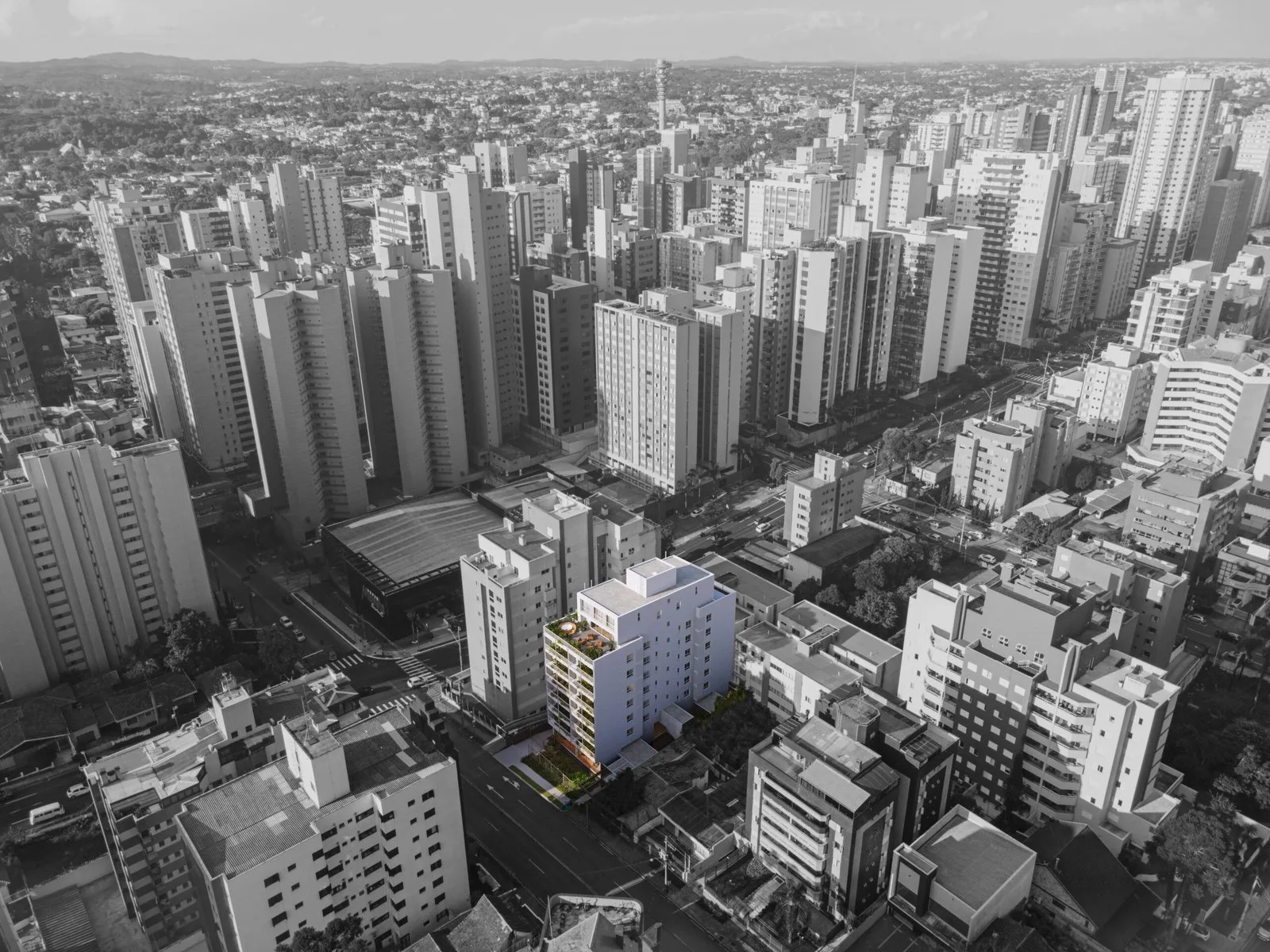 Vista aérea da região