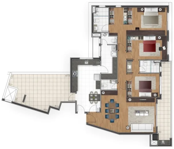 Planta do apartamento — referência Garden 13