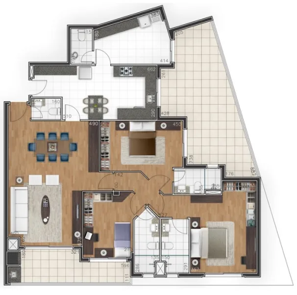 Planta do apartamento — referência Garden 12