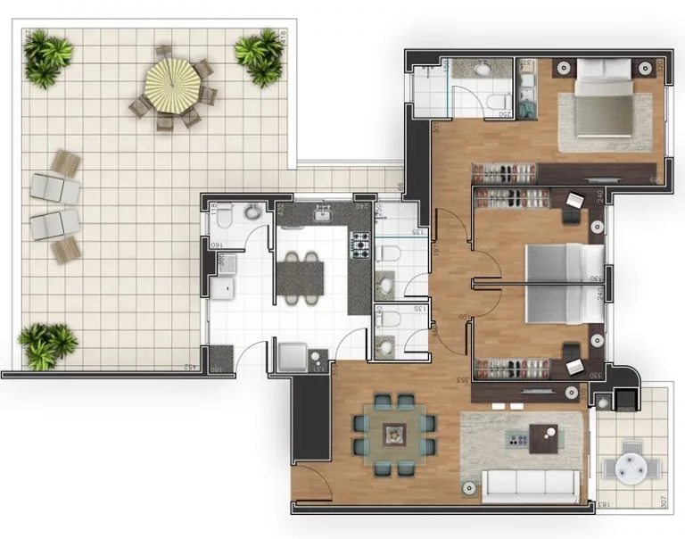 Planta do apartamento — referência Garden 13