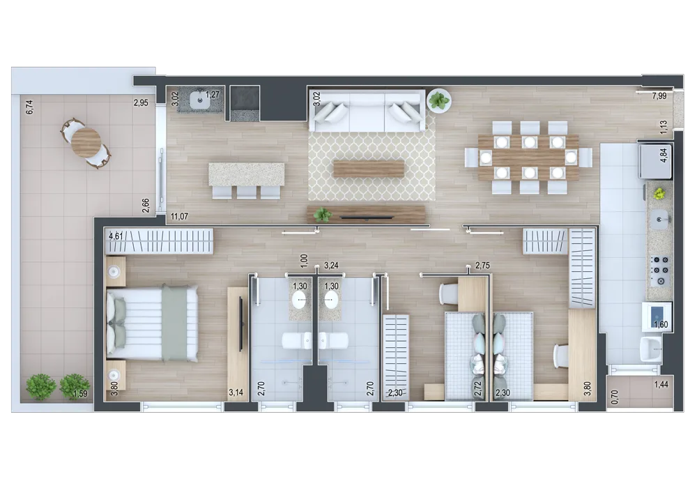 Planta do apartamento — referência Apartamento 101