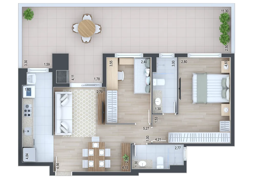 Planta do apartamento — referência Apartamento 110
