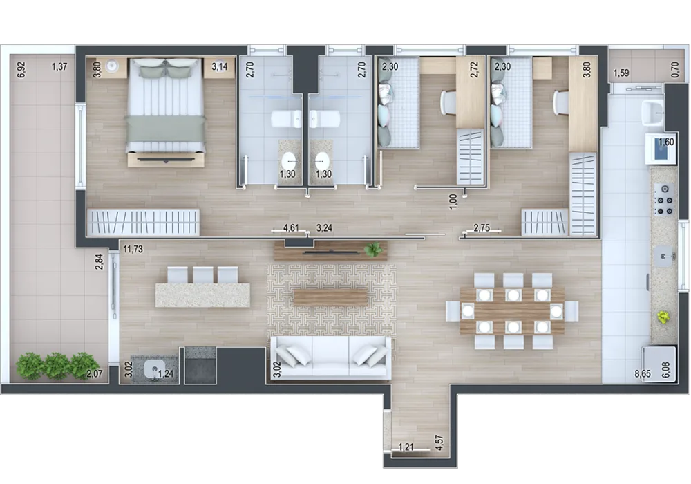 Planta do apartamento — referência Apartamento 315