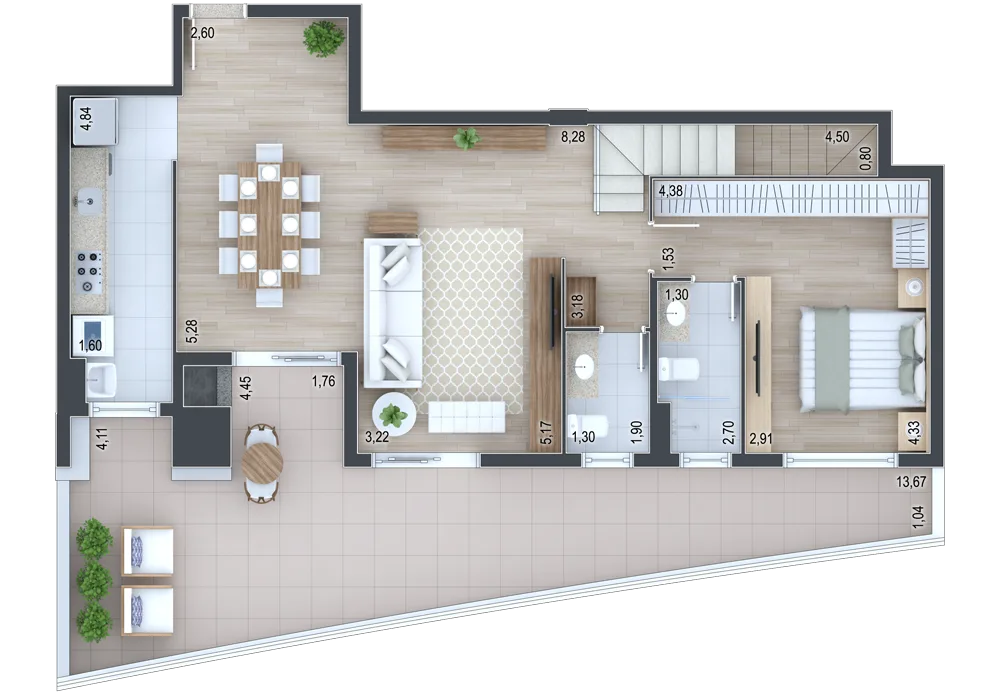Planta do apartamento — referência Apartamento 11 - Térreo