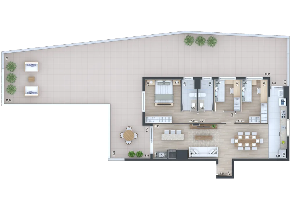 Planta do apartamento — referência Apartamento 215