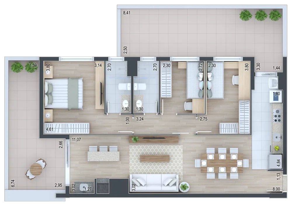 Planta do apartamento — referência Apartamento 102
