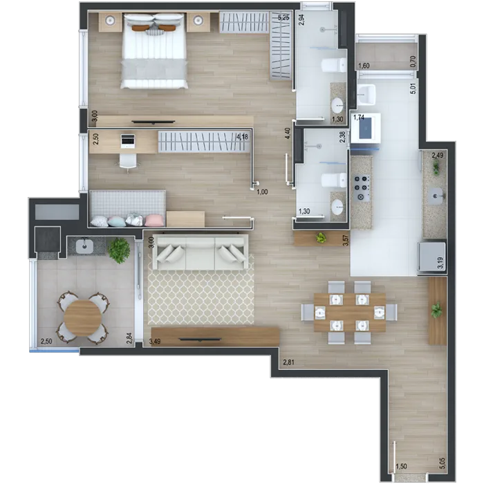 Planta do apartamento — referência Final 5