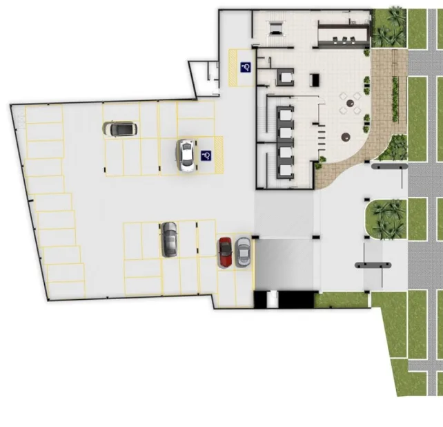 Planta do conjunto comercial