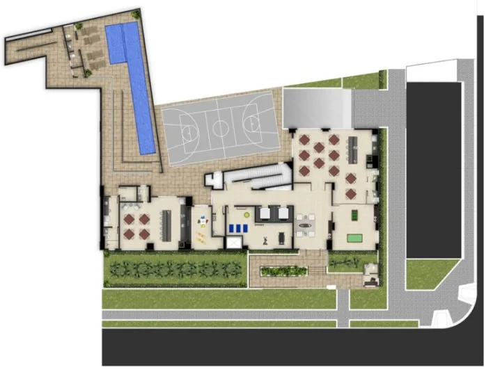 Planta de implantação residencial