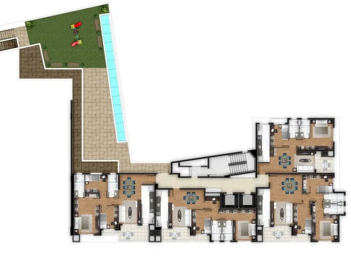 Planta de implantação residencial