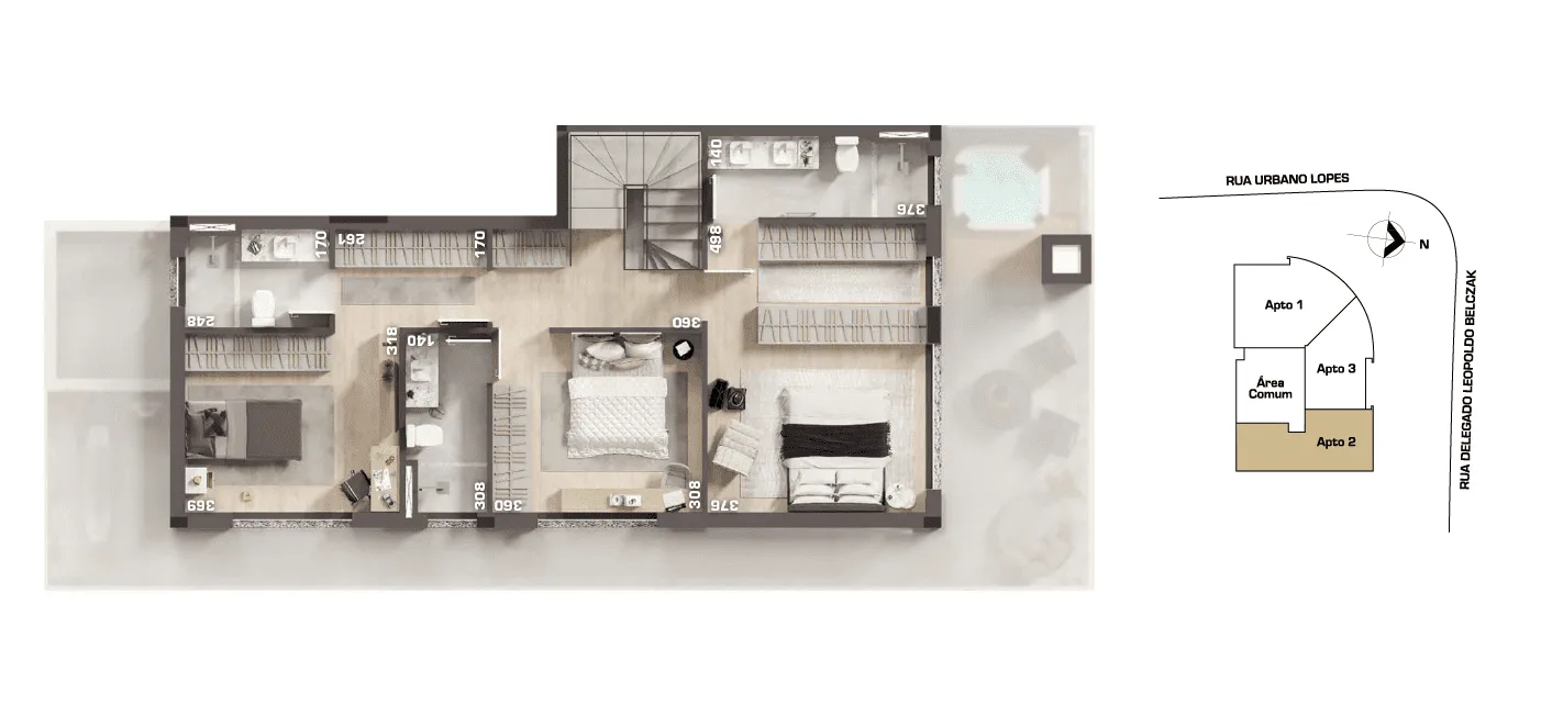 Planta do apartamento — referência gran solare cobertura duplex final 2 superior