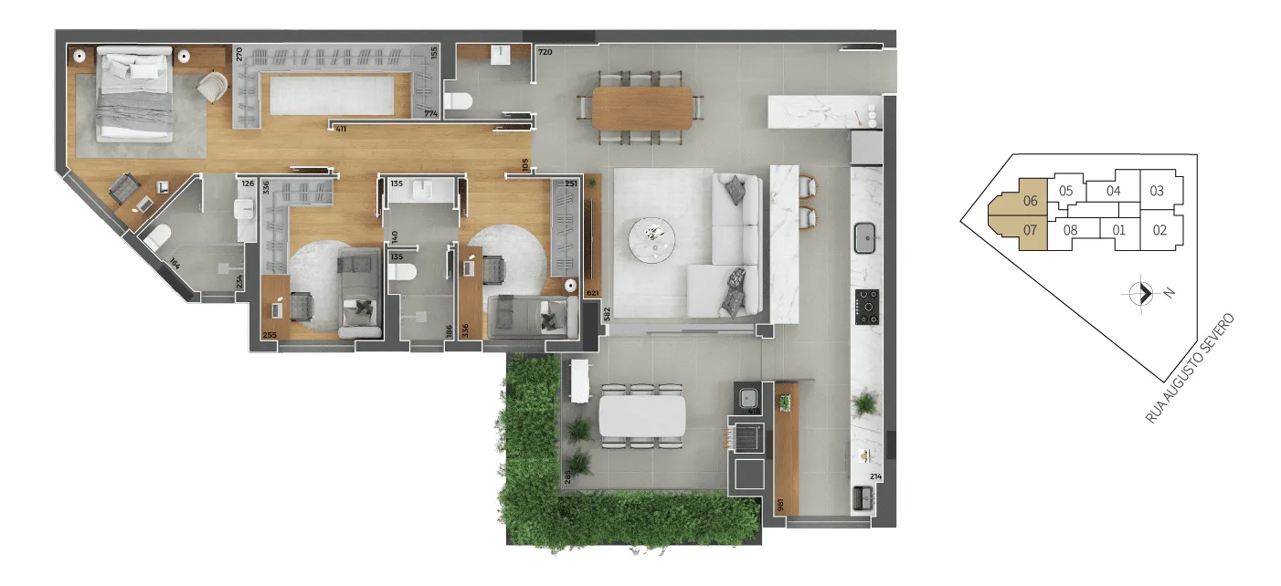 Planta do apartamento — referência sangiovese apartmento tipo 6 e 7