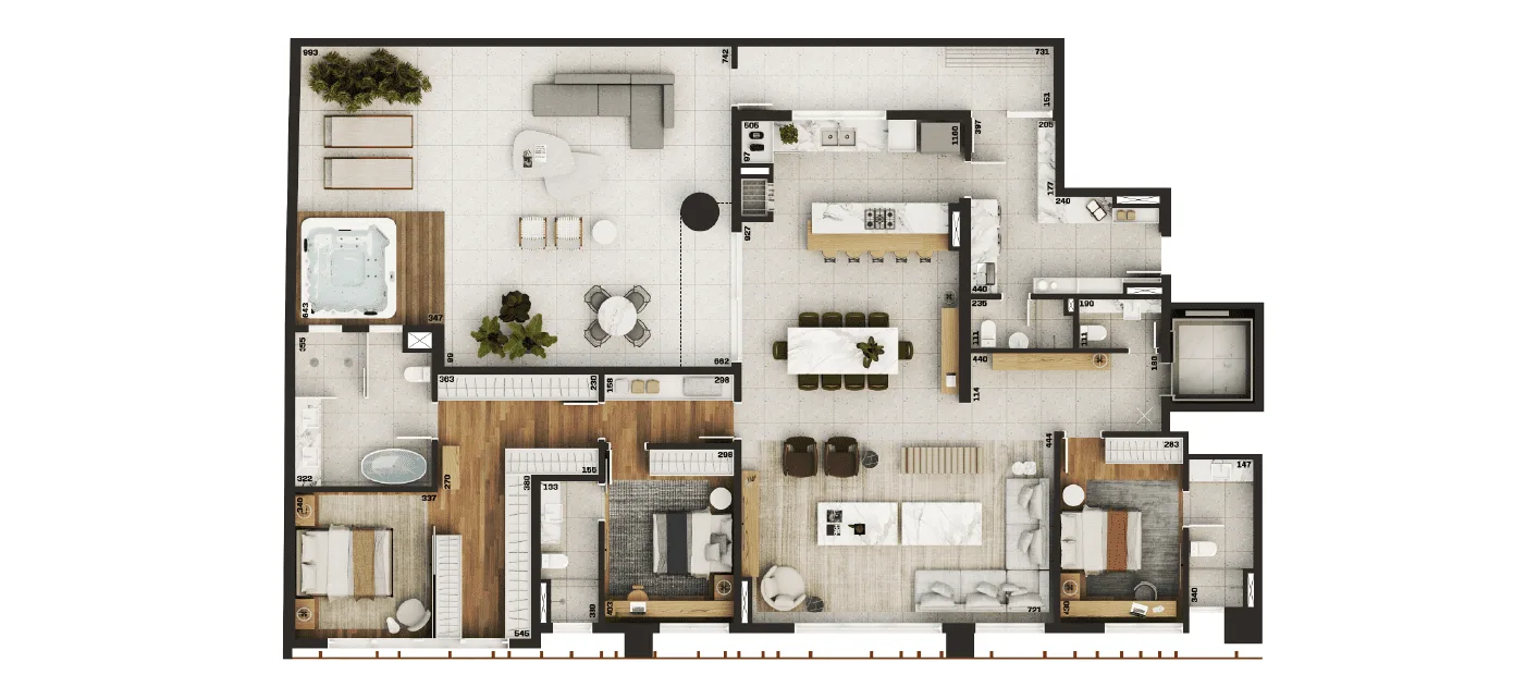 Planta do apartamento — referência blanc garden 201 1
