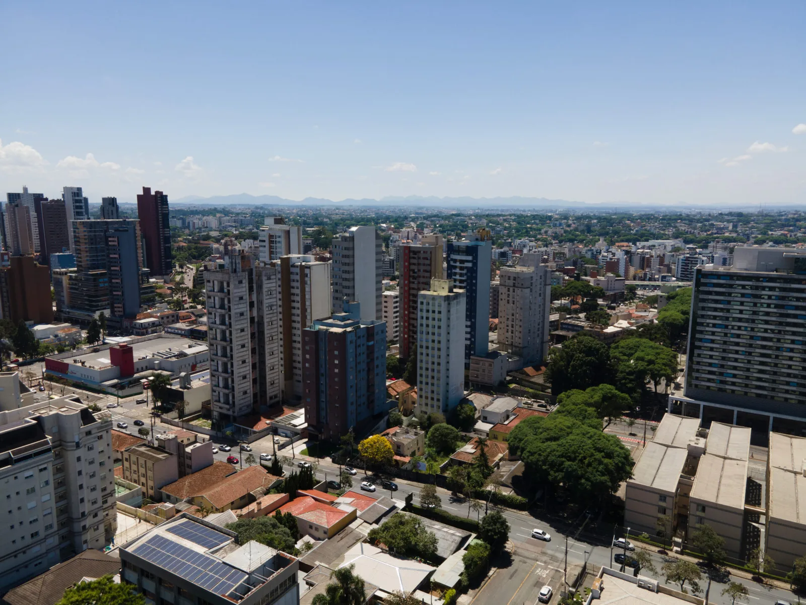 Vista aérea da região