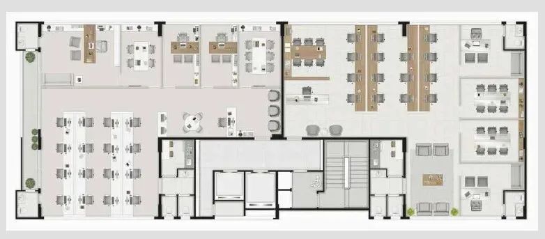 Planta ilustrativa do pavimento comercial
