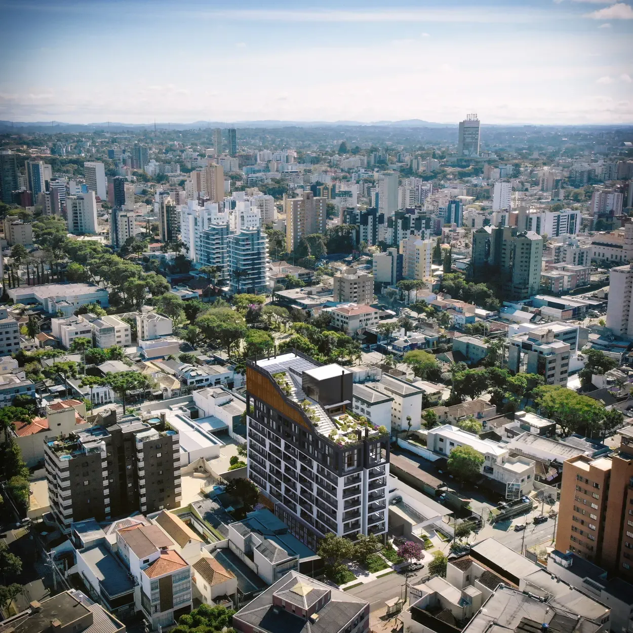 Vista aérea da região