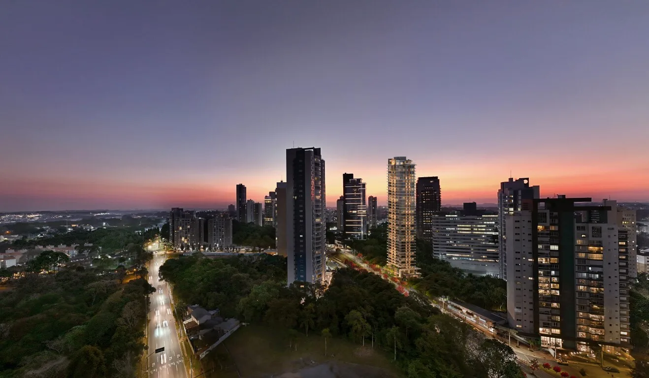 Vista aérea da região