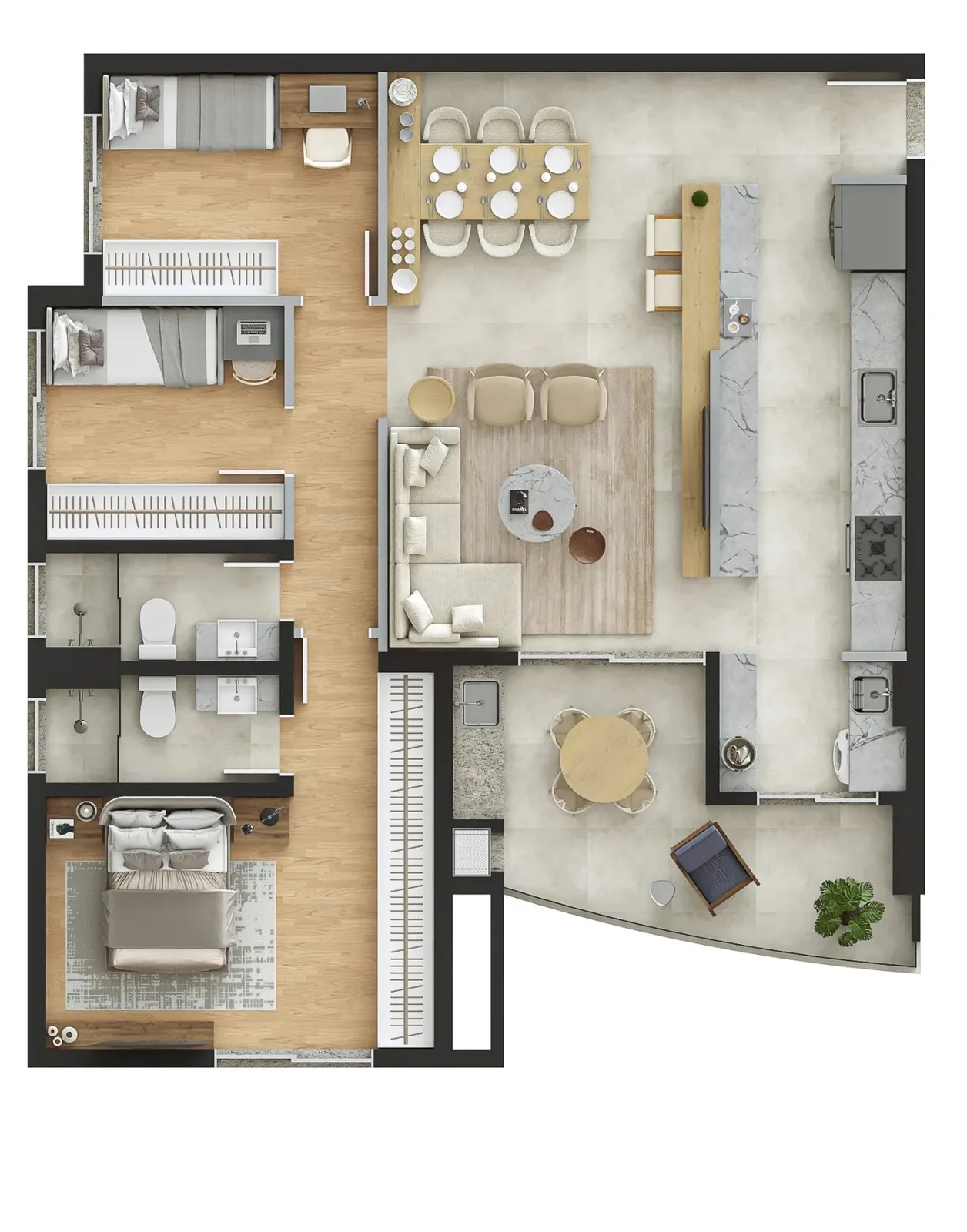 Planta do apartamento — referência Galeria identificada — imagem 19