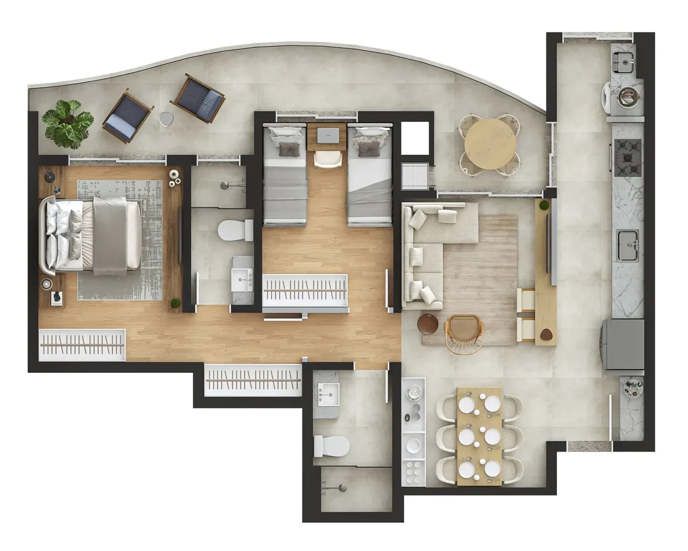 Planta do apartamento — referência Galeria identificada — imagem 17