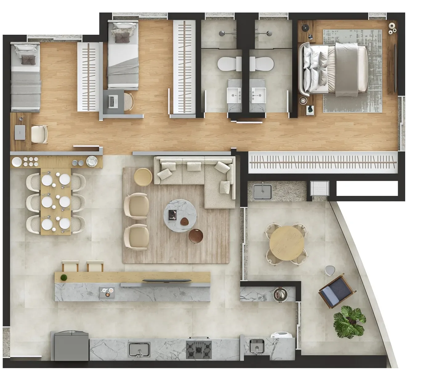 Planta do apartamento — referência Galeria identificada — imagem 20