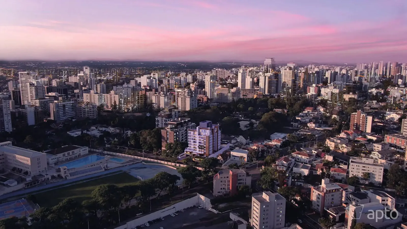 Vista aérea da região — entorno