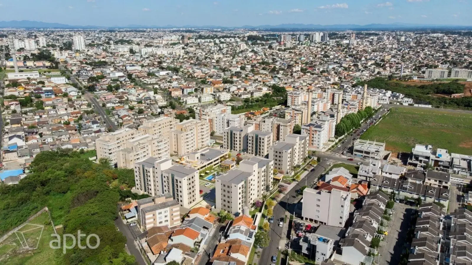 Vista aérea da região