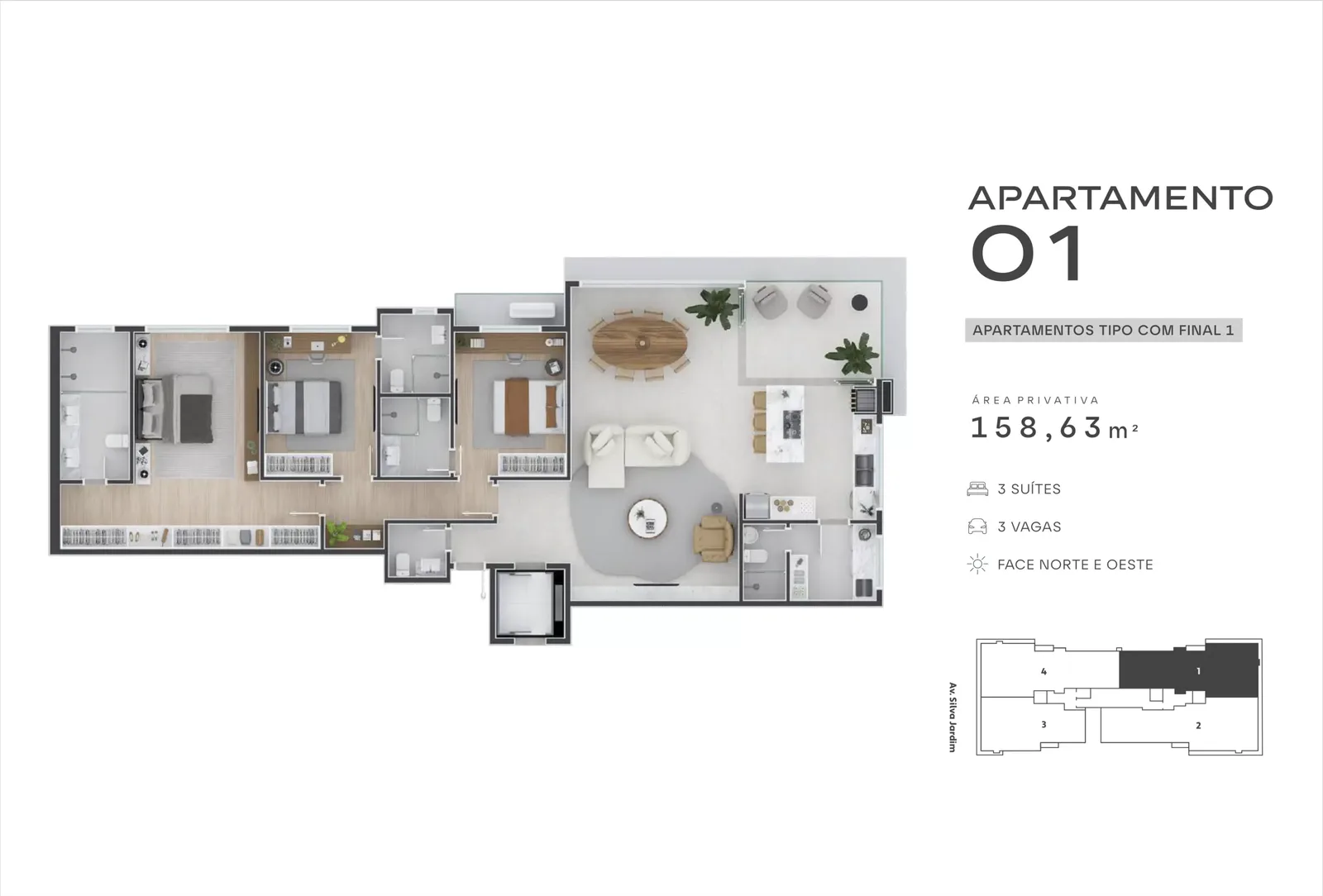 Planta do apartamento — referência BOOK - ELYSIUM 12-46