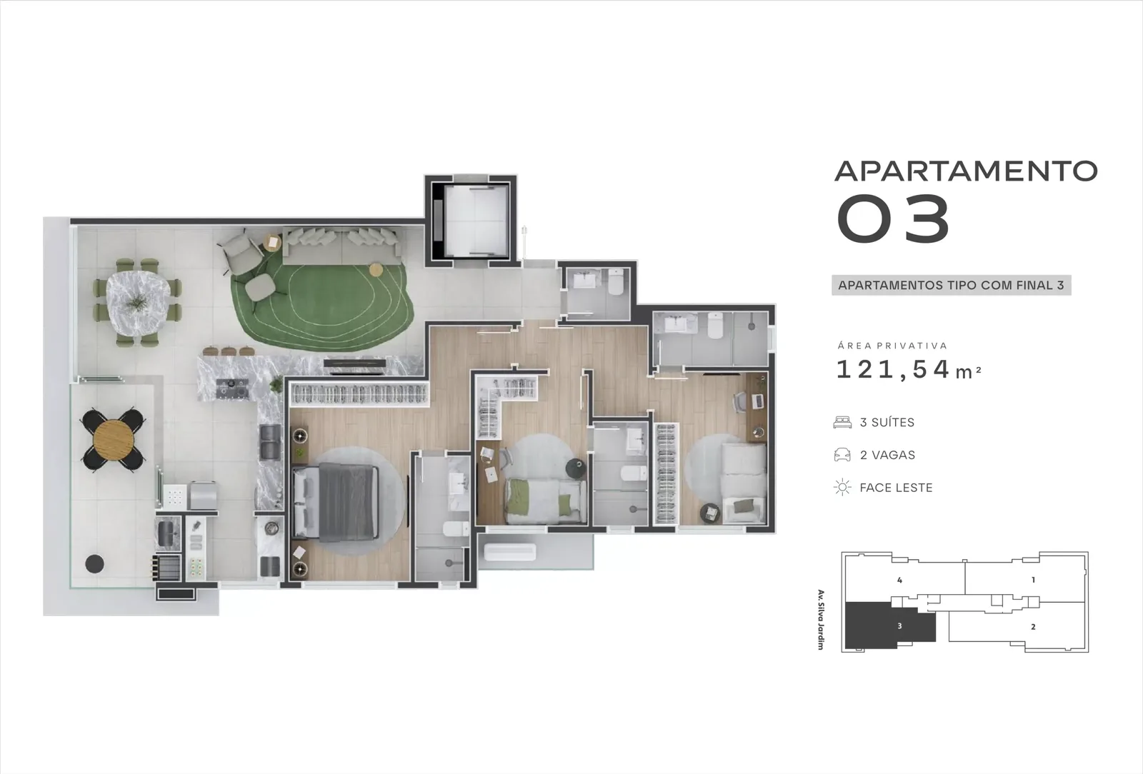Planta do apartamento — referência 03