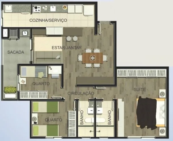 Planta do apartamento