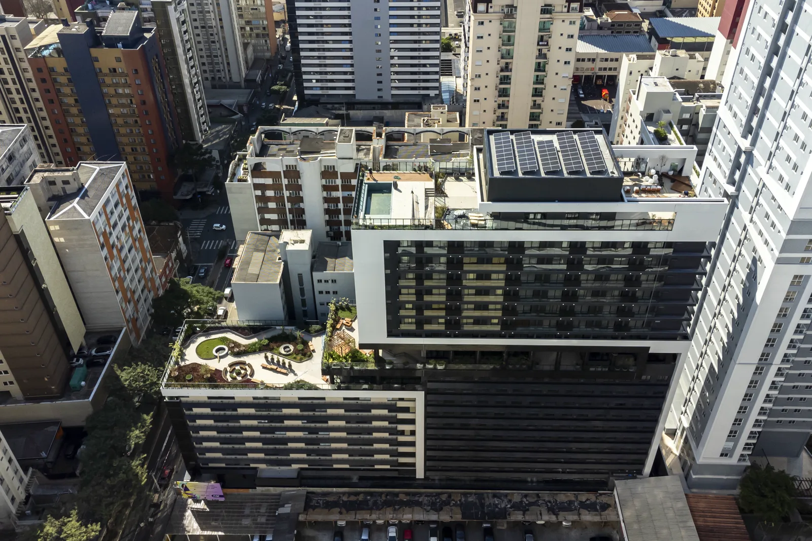 Vista aérea do empreendimento