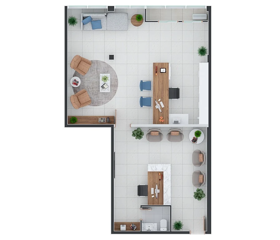 Planta humanizada da sala 215