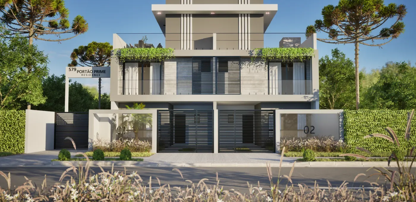 Perspectiva do conjunto residencial