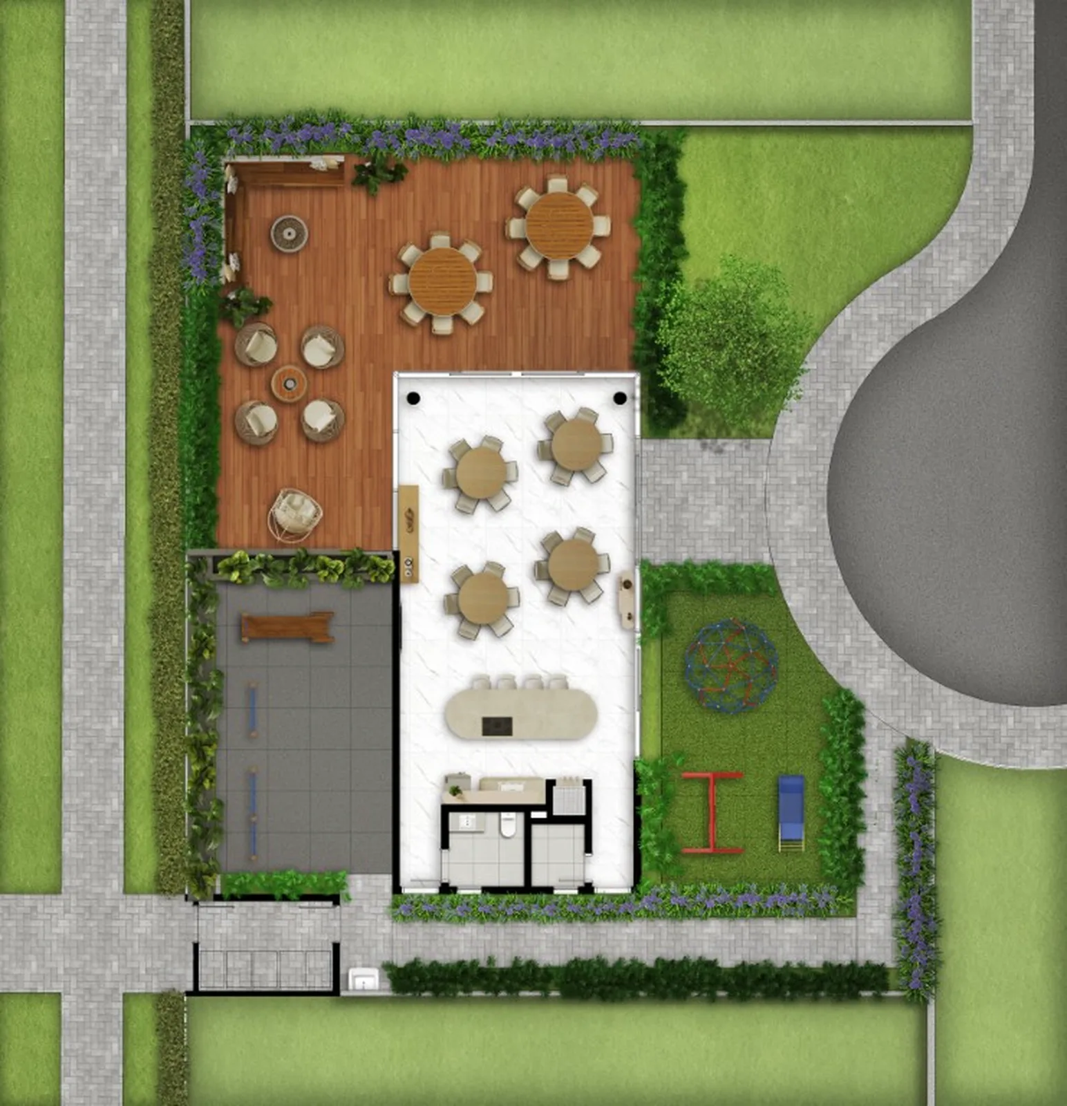 Planta do apartamento — referência Espaço lazer