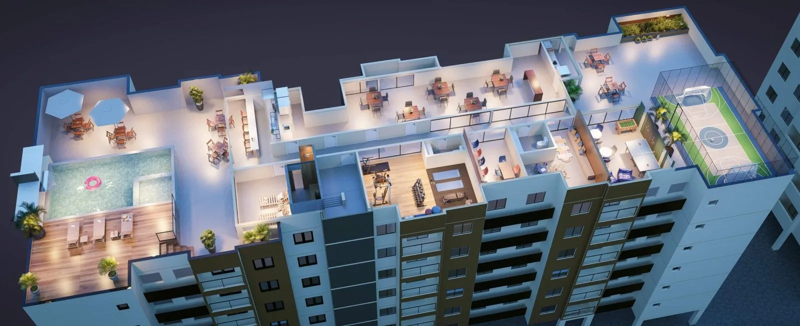 Planta do apartamento — referência CTV Vitoria - VooCrop