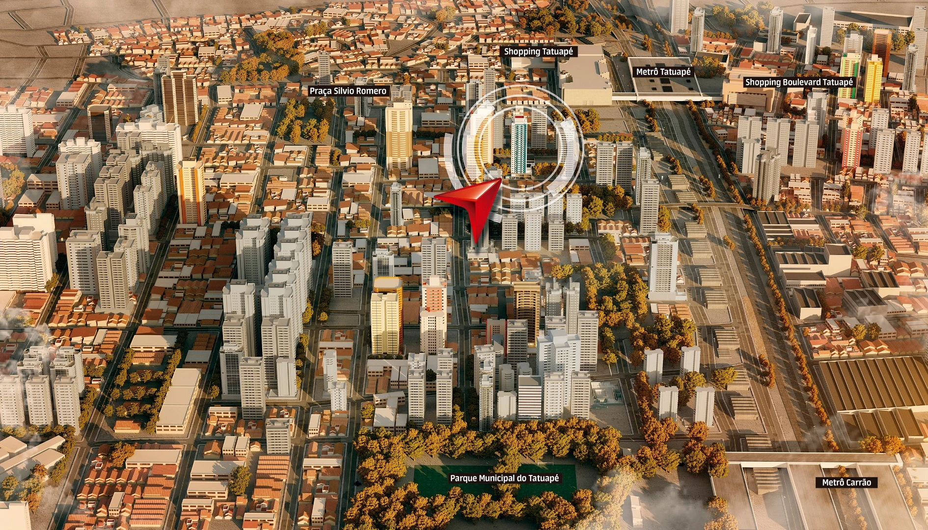 Localização do empreendimento · vista aérea da região