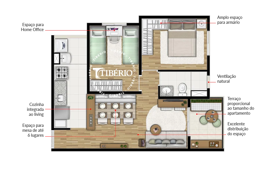 Planta do apartamento — referência da construtora