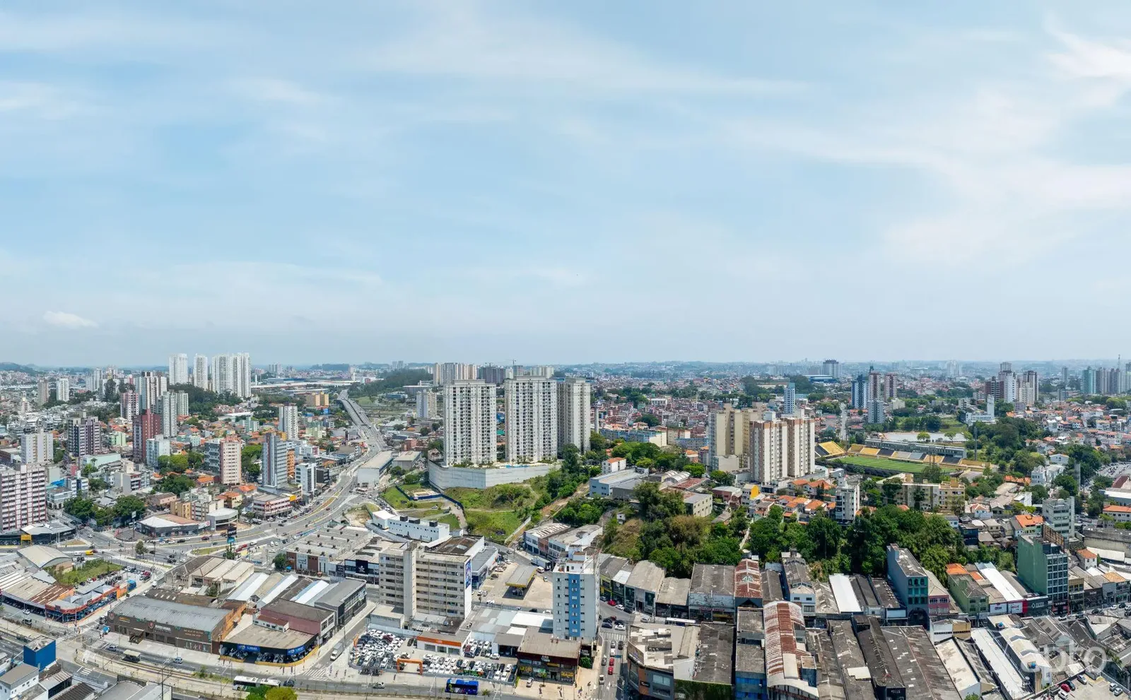Vista aérea da região do empreendimento