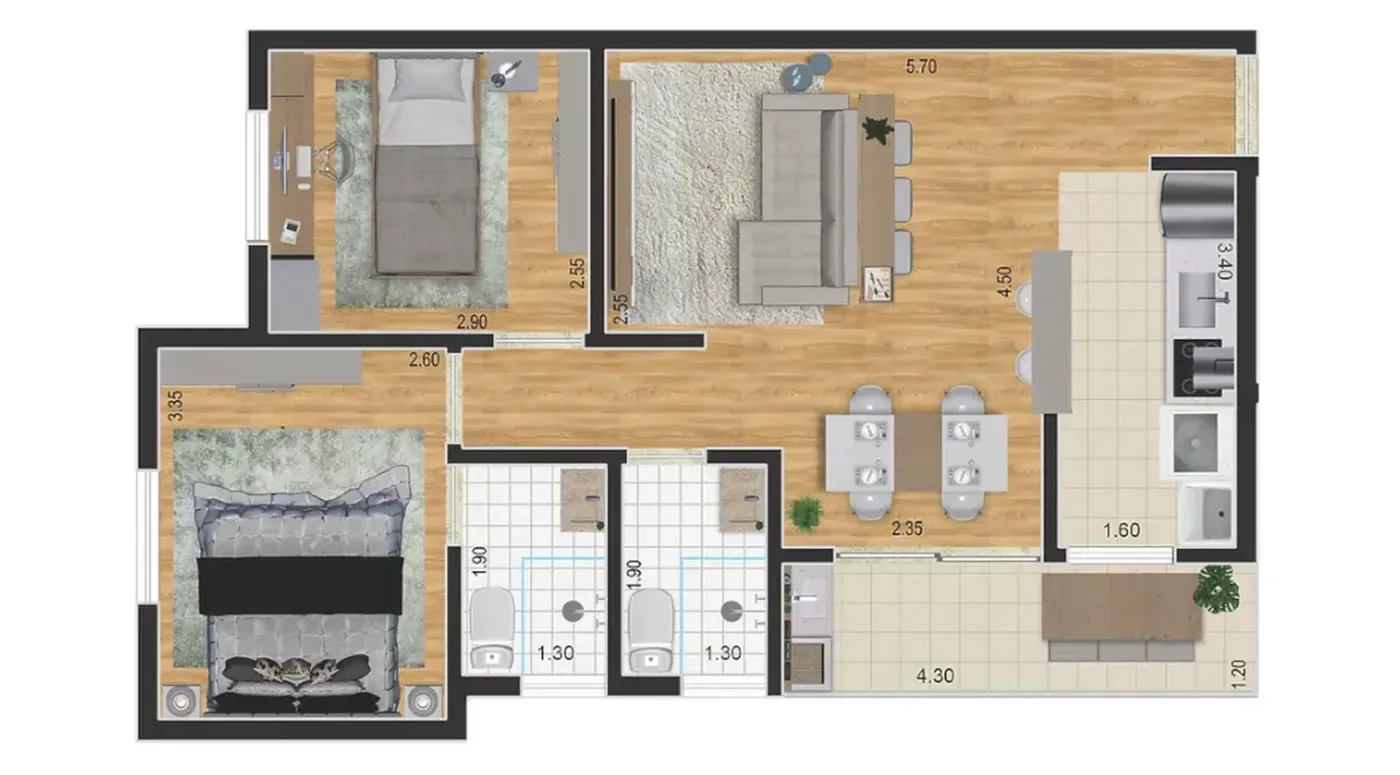 Planta do apartamento — referência 8