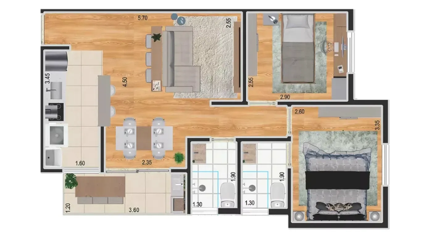 Planta do apartamento — referência 7