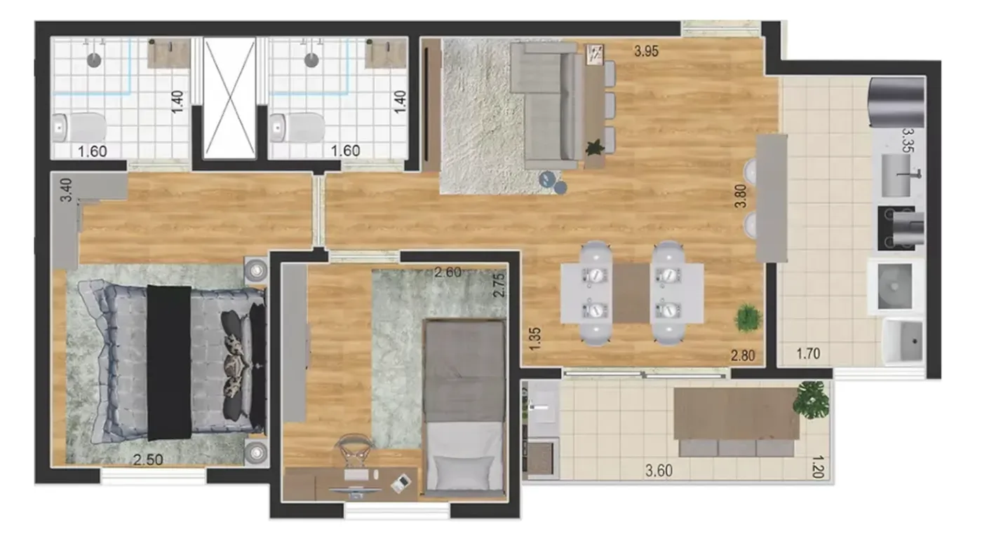 Planta do apartamento — referência 6
