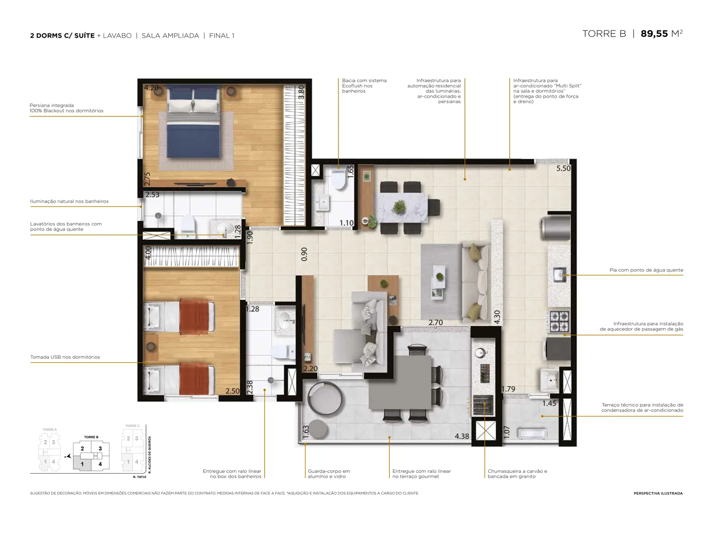 Planta do apartamento — referência TorreB 2