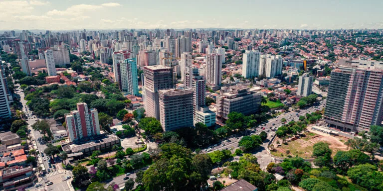 Vista aérea da região do empreendimento